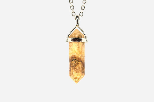 Picture Jasper Hexagonal Natural Gemstone Pendant Necklace 50cm with Pouch - Mystic Gems