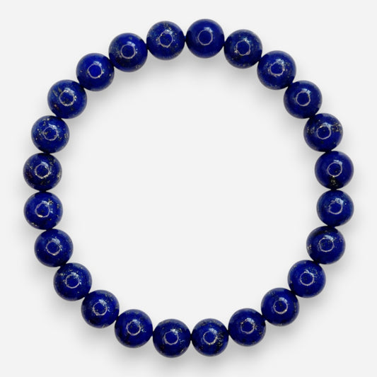 Lapis Lazuli 8mm Natural Gemstone Bracelet 6-9'' Elasticated with Box - Mystic Gems