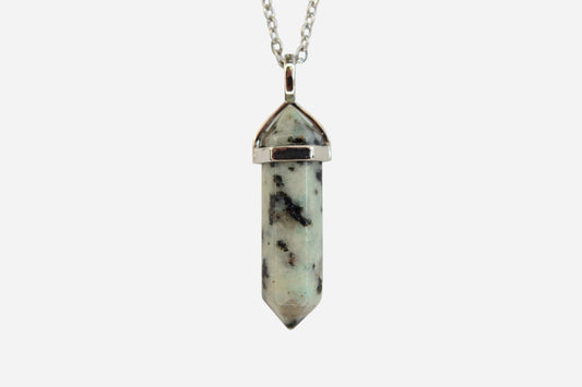 Sesame Jasper Hexagonal Natural Gemstone Pendant Necklace 50cm with Pouch - Mystic Gems