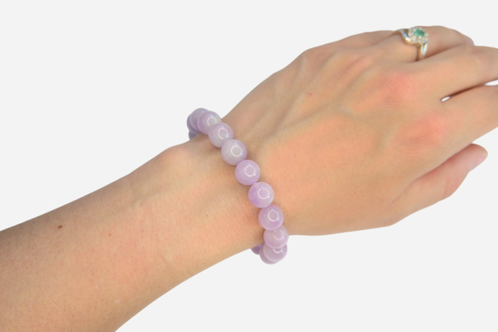Kunzite 10mm Natural Gemstone Bracelet 6-9'' Elasticated with Box - Mystic Gems