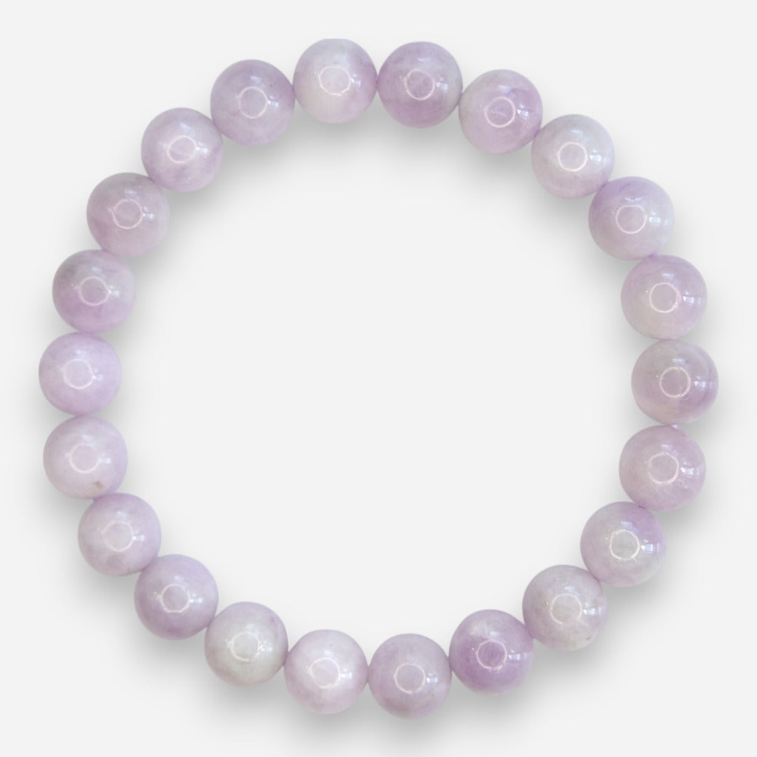 Kunzite 8mm Natural Gemstone Bracelet 6-9'' Elasticated with Box - Mystic Gems