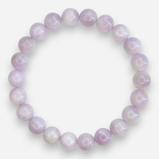 Kunzite 8mm Natural Gemstone Bracelet 6-9'' Elasticated with Box - Mystic Gems