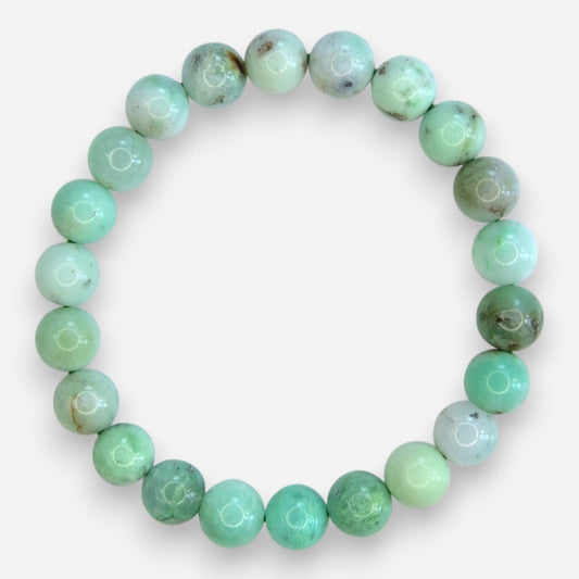 Chrysoprase 8mm Natural Gemstone Bracelet 6-9'' Elasticated with Box - Mystic Gems