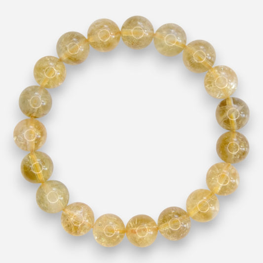 Citrine 10mm Natural Gemstone Bracelet 6-9'' Elasticated with Box - Mystic Gems