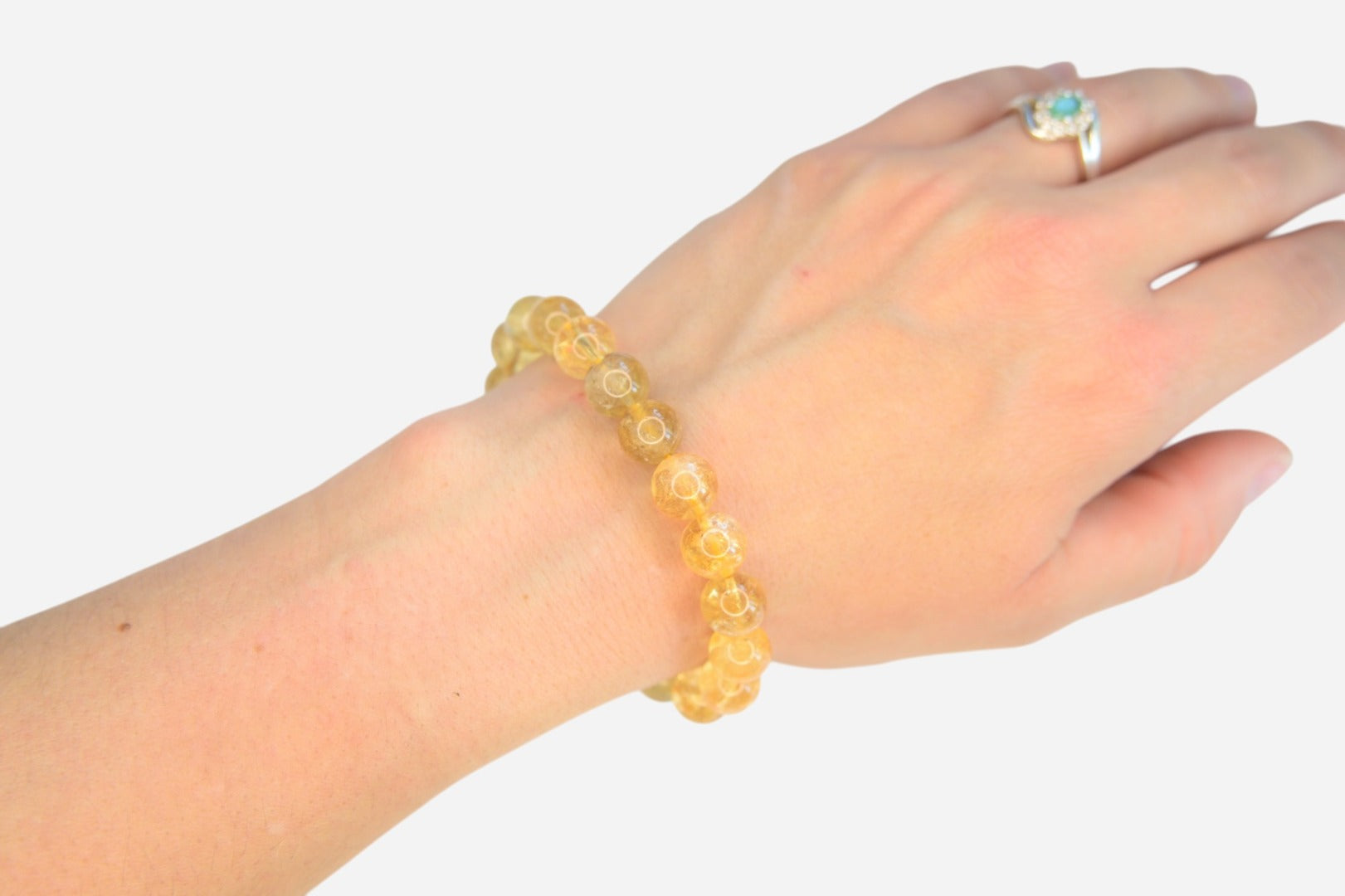Citrine 10mm Natural Gemstone Bracelet 6-9'' Elasticated with Box - Mystic Gems