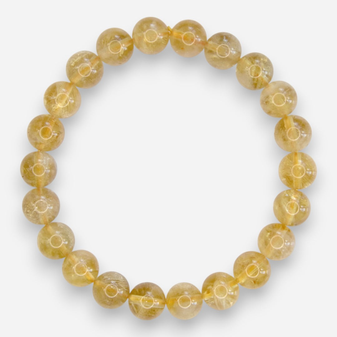 Citrine 8mm Natural Gemstone Bracelet 6-9'' Elasticated with Box - Mystic Gems