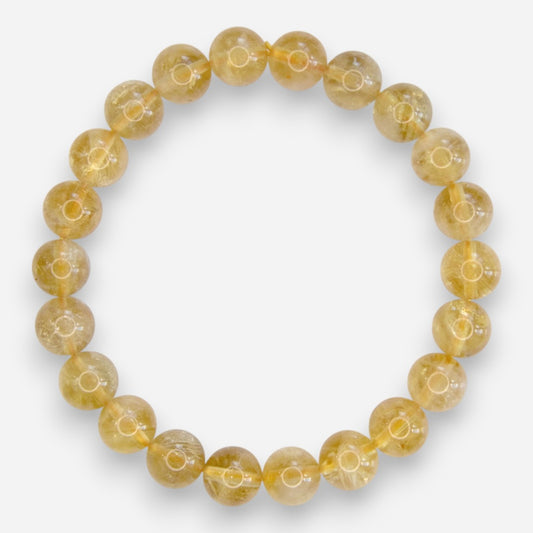 Citrine 8mm Natural Gemstone Bracelet 6-9'' Elasticated with Box - Mystic Gems
