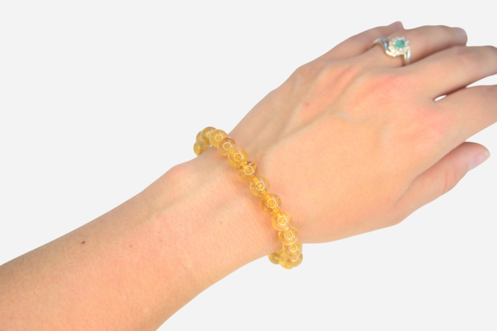Citrine 8mm Natural Gemstone Bracelet 6-9'' Elasticated with Box - Mystic Gems