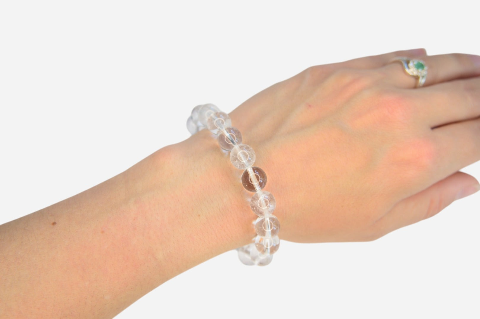 Clear Quartz 10mm Natural Gemstone Bracelet 6-9'' Elasticated with Box - Mystic Gems