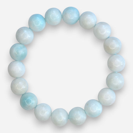 Hemimorphite 10mm Natural Gemstone Bracelet 6-9'' Elasticated with Box - Mystic Gems