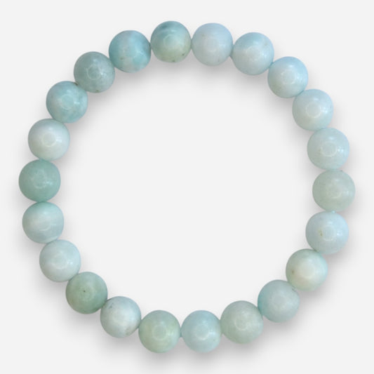 Hemimorphite 8mm Natural Gemstone Bracelet 6-9'' Elasticated with Box - Mystic Gems