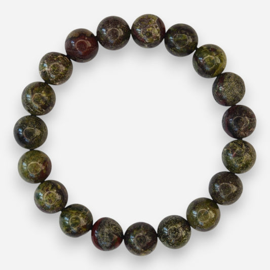 Dragon Blood 10mm Natural Gemstone Bracelet 6-9'' Elasticated with Box - Mystic Gems