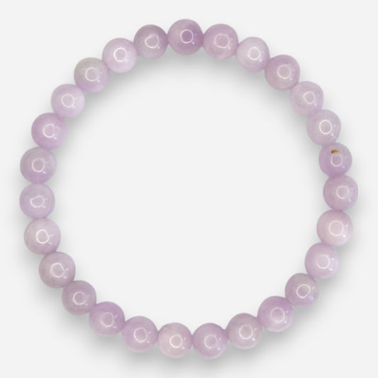 Kunzite 6mm Natural Gemstone Bracelet 6-9'' Elasticated with Box - Mystic Gems