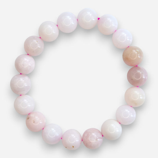 Pink Opal 10mm Natural Gemstone Bracelet 6-9'' Elasticated with Box - Mystic Gems