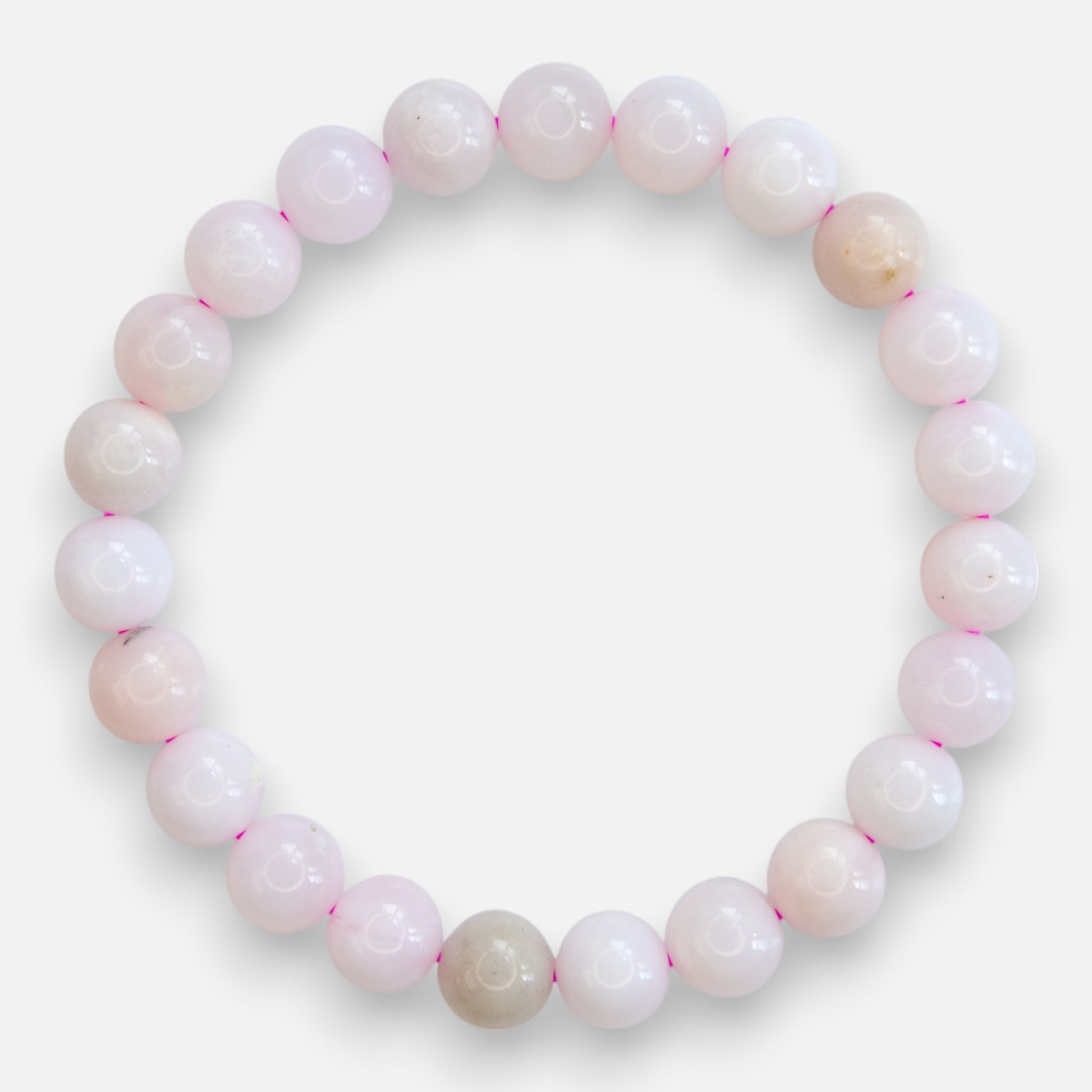 Pink Opal 8mm Natural Gemstone Bracelet 6-9'' Elasticated with Box - Mystic Gems