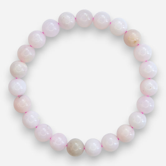 Pink Opal 8mm Natural Gemstone Bracelet 6-9'' Elasticated with Box - Mystic Gems