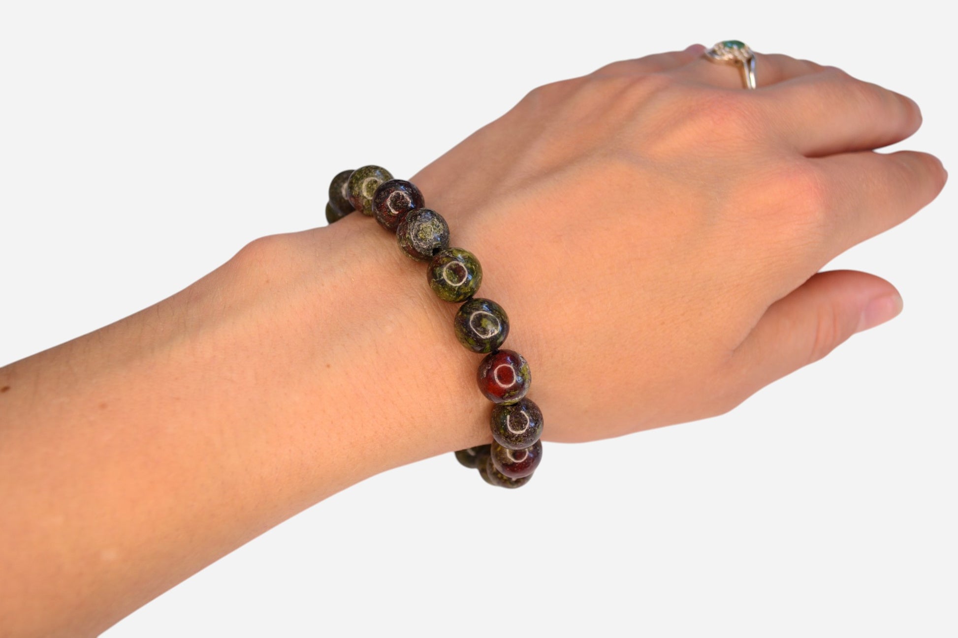 Dragon Blood 10mm Natural Gemstone Bracelet 6-9'' Elasticated with Box - Mystic Gems