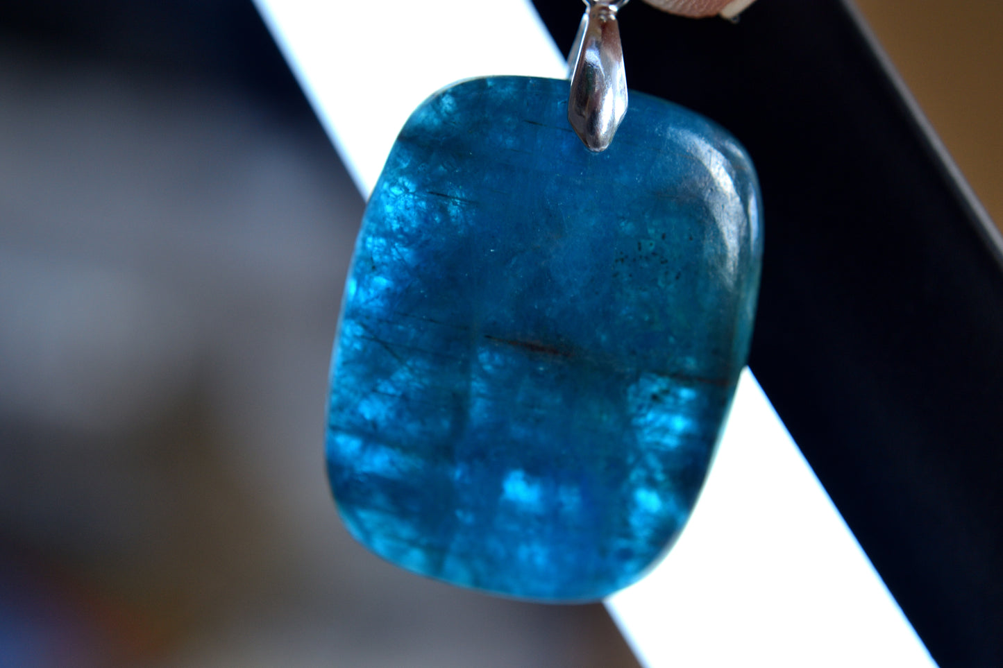 MYSTIC GEMS One of a Kind Apatite Pendant Necklace 925 Sterling Silver MG20262206 - Mystic Gems