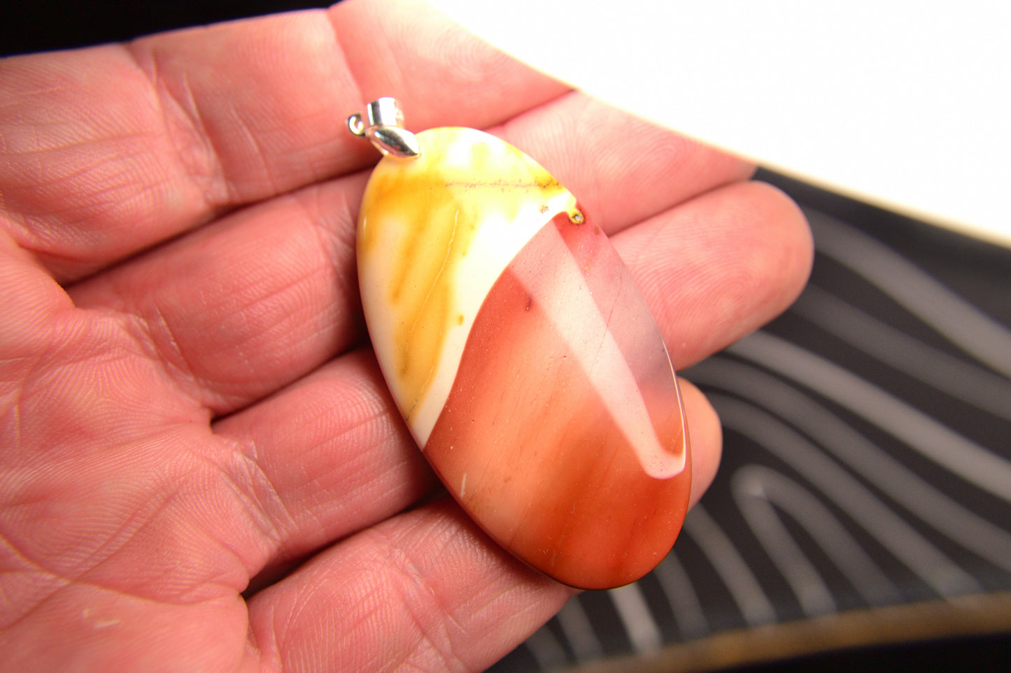 MYSTIC GEMS One of a Kind Mookaite Pendant Necklace 925 Sterling Silver MG20262209 - Mystic Gems