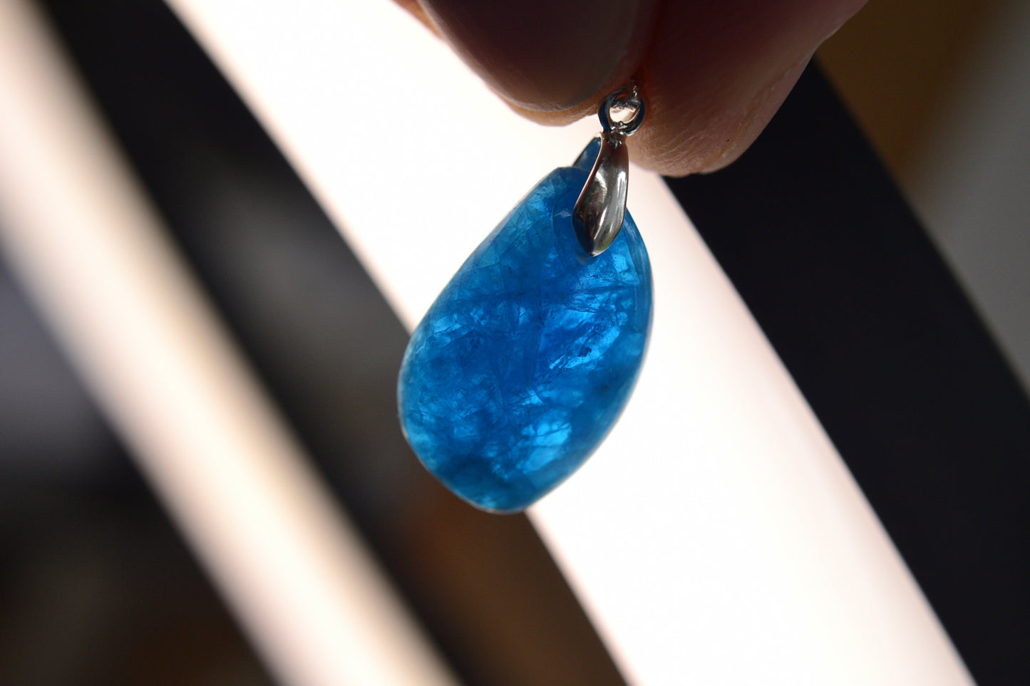 MYSTIC GEMS One of a Kind Apatite Pendant Necklace 925 Sterling Silver MG20262239
