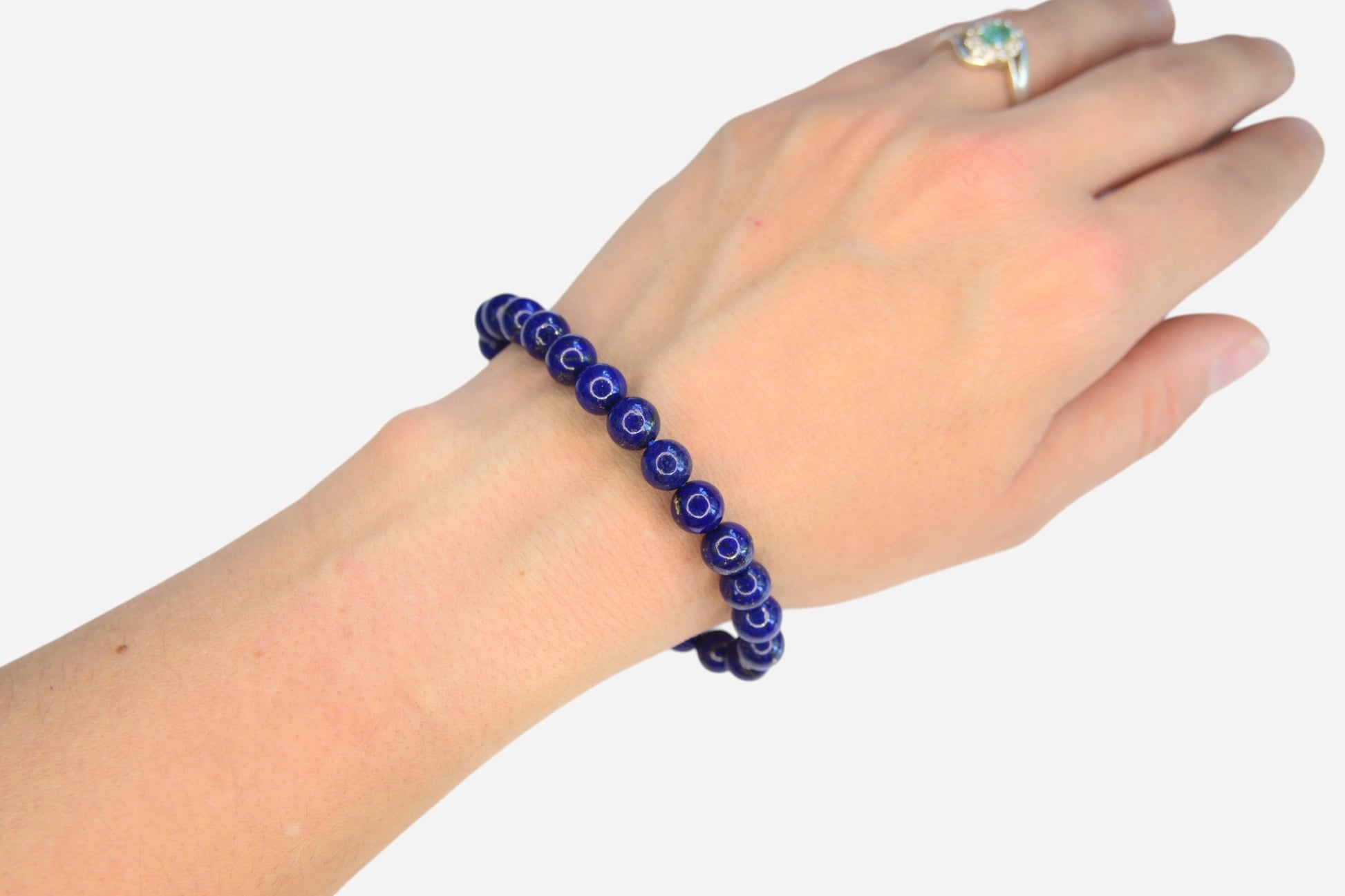 Lapis Lazuli 8mm Natural Gemstone Bracelet 6-9'' Elasticated with Box - Mystic Gems
