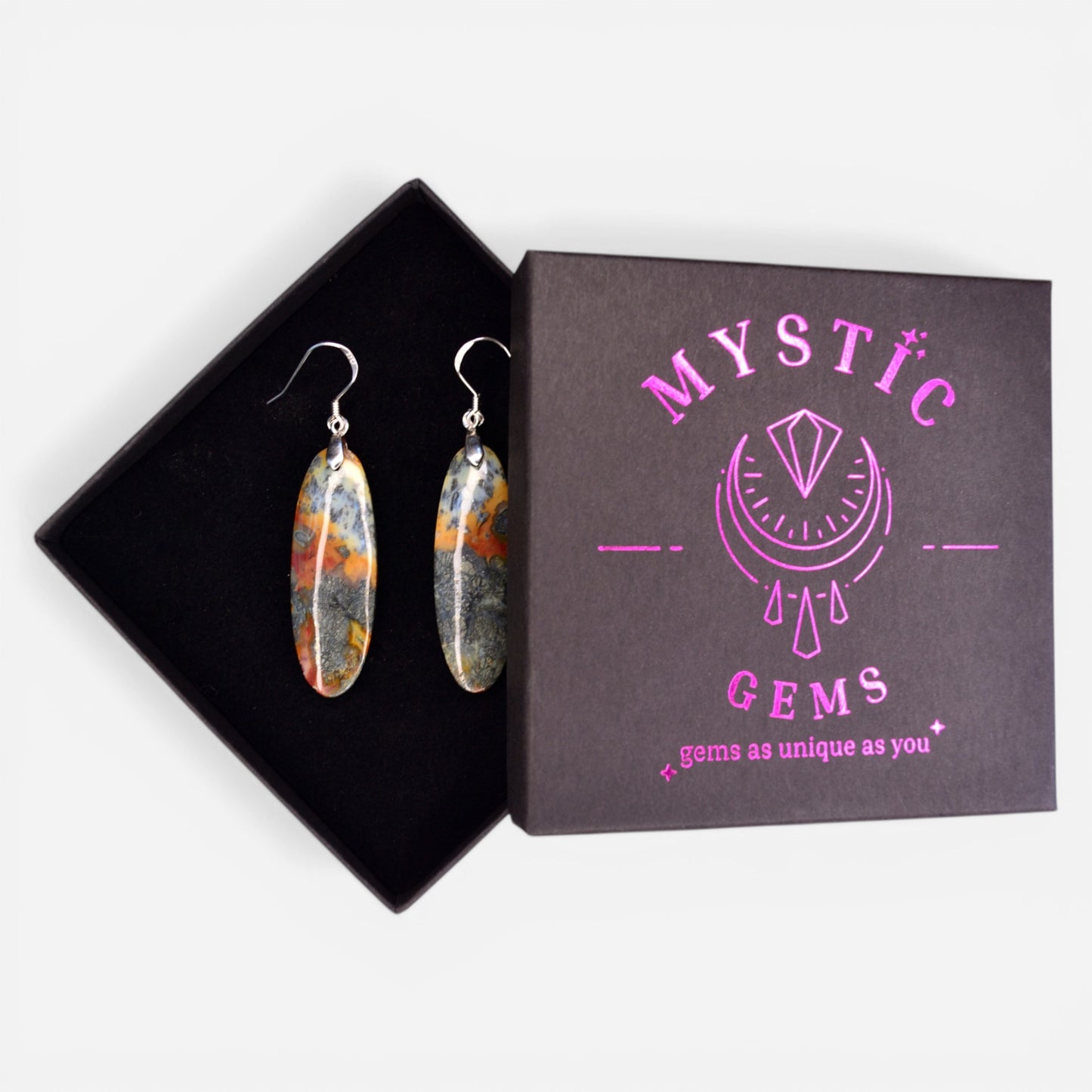 MYSTIC GEMS One of a Kind Marcasite Earrings 925 Sterling Silver MG2026219 - Mystic Gems