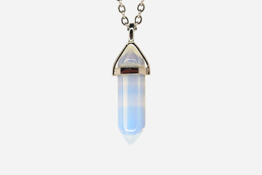 Opalite Hexagonal Manmade Gemstone Pendant Necklace 50cm with Pouch - Mystic Gems
