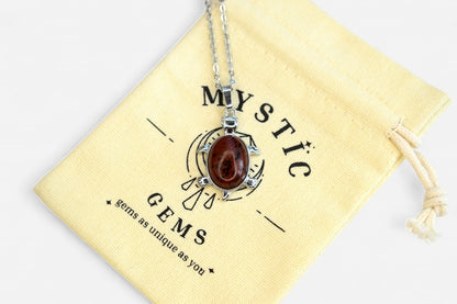Mahogany Obsidian Turtle Natural Gemstone Pendant Necklace 50cm with Pouch - Mystic Gems