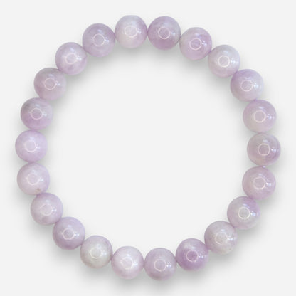 Kunzite 8mm Natural Gemstone Bracelet 6-9'' Elasticated with Box
