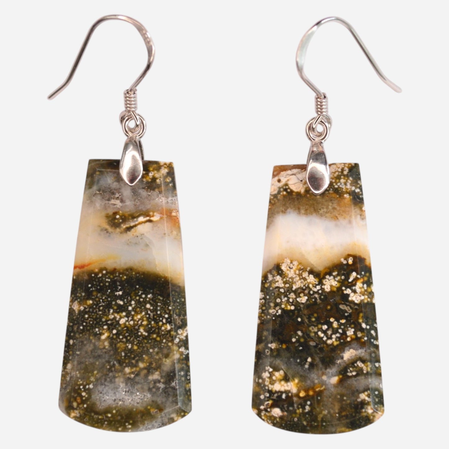 MYSTIC GEMS One of a Kind Moss Agate Earrings 925 Sterling Silver MG20262232 - Mystic Gems