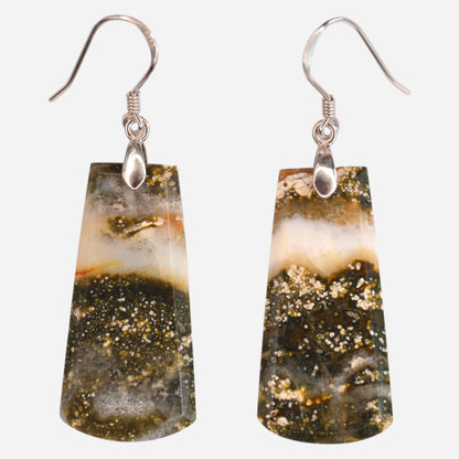 MYSTIC GEMS One of a Kind Moss Agate Earrings 925 Sterling Silver MG20262232 - Mystic Gems