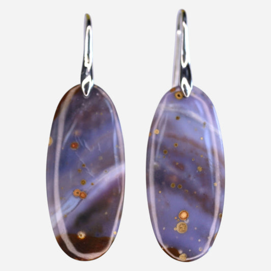 MYSTIC GEMS One of a Kind River Jasper Earrings 925 Sterling Silver MG20262230 - Mystic Gems