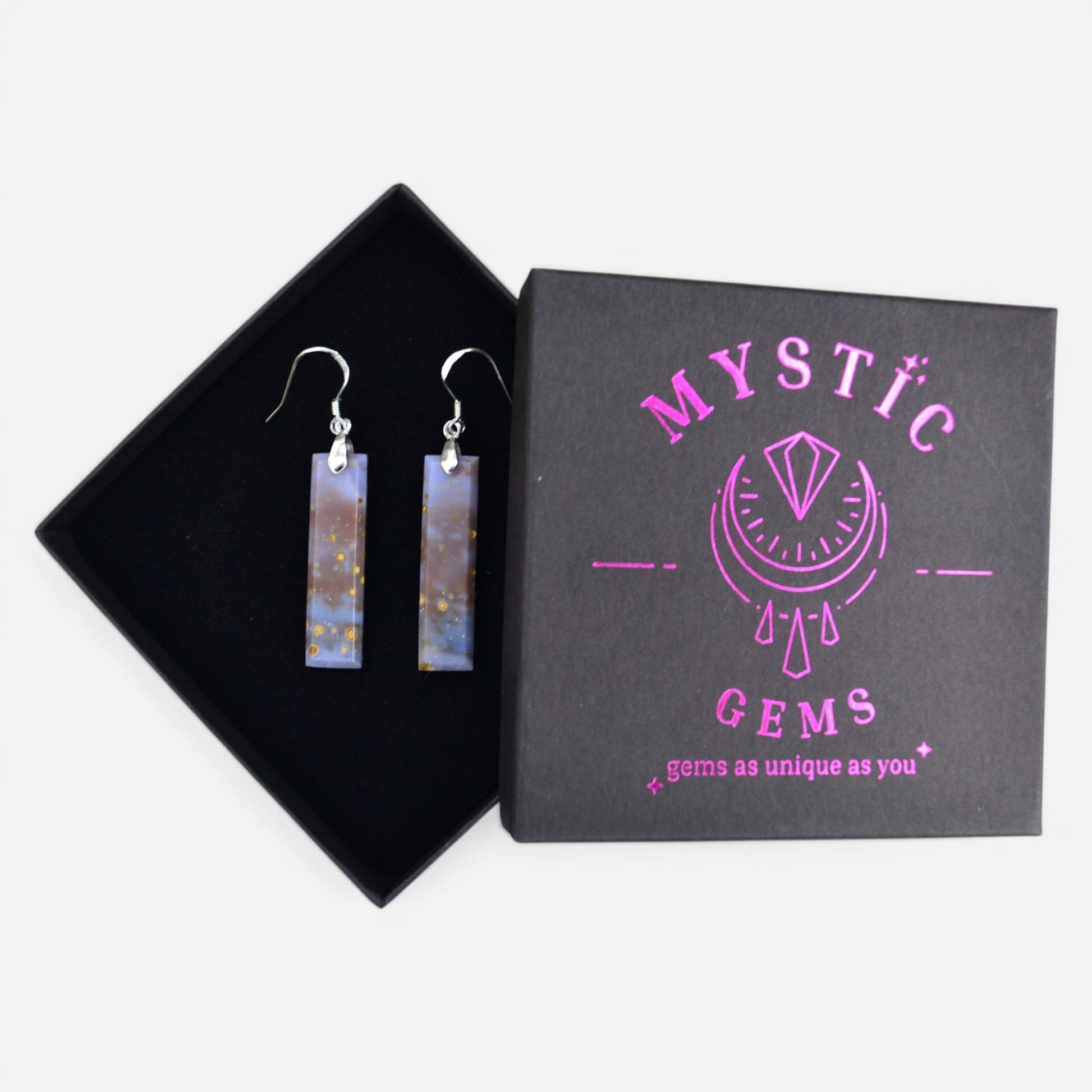 MYSTIC GEMS One of a Kind River Jasper Earrings 925 Sterling Silver MG20262229 - Mystic Gems