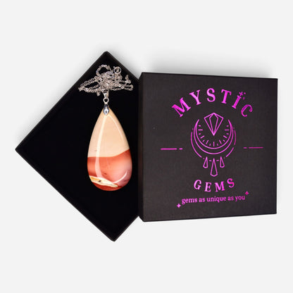 MYSTIC GEMS One of a Kind Mookaite Pendant Necklace 925 Sterling Silver MG20262247 - Mystic Gems
