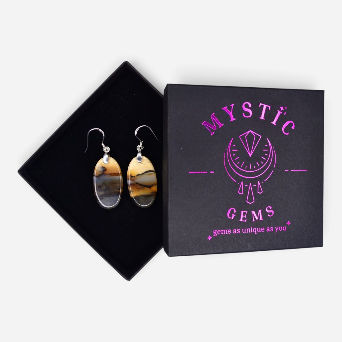 MYSTIC GEMS One of a Kind Montana Agate 925 Sterling Silver MG20262251