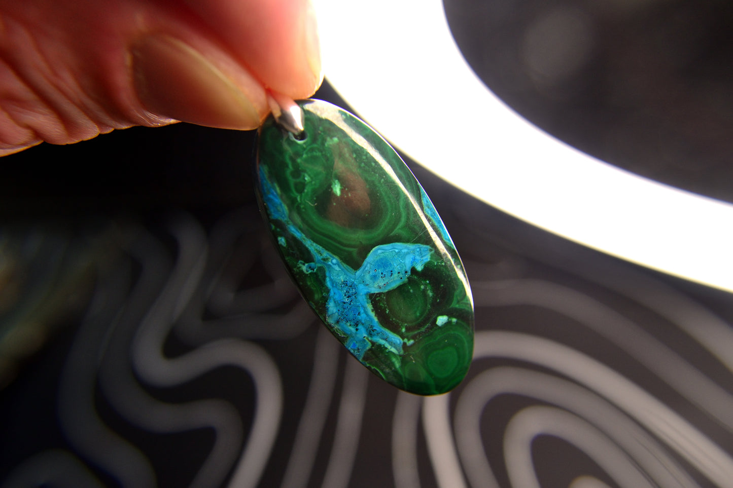 MYSTIC GEMS One of a Kind Chrysocolla Pendant Necklace 925 Sterling Silver MG20262208 - Mystic Gems
