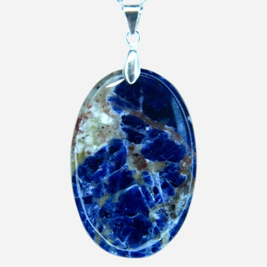 MYSTIC GEMS One of a Kind Sodalite Pendant Necklace 925 Sterling Silver MG20262217 - Mystic Gems
