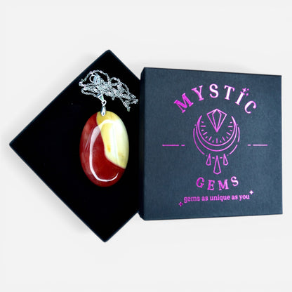 MYSTIC GEMS One of a Kind Mookaite Pendant Necklace 925 Sterling Silver MG20262218 - Mystic Gems
