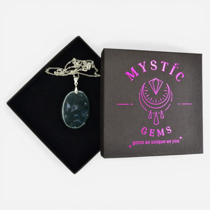 MYSTIC GEMS One of a Kind Moss Agate Pendant Necklace 925 Sterling Silver MG20262215 - Mystic Gems