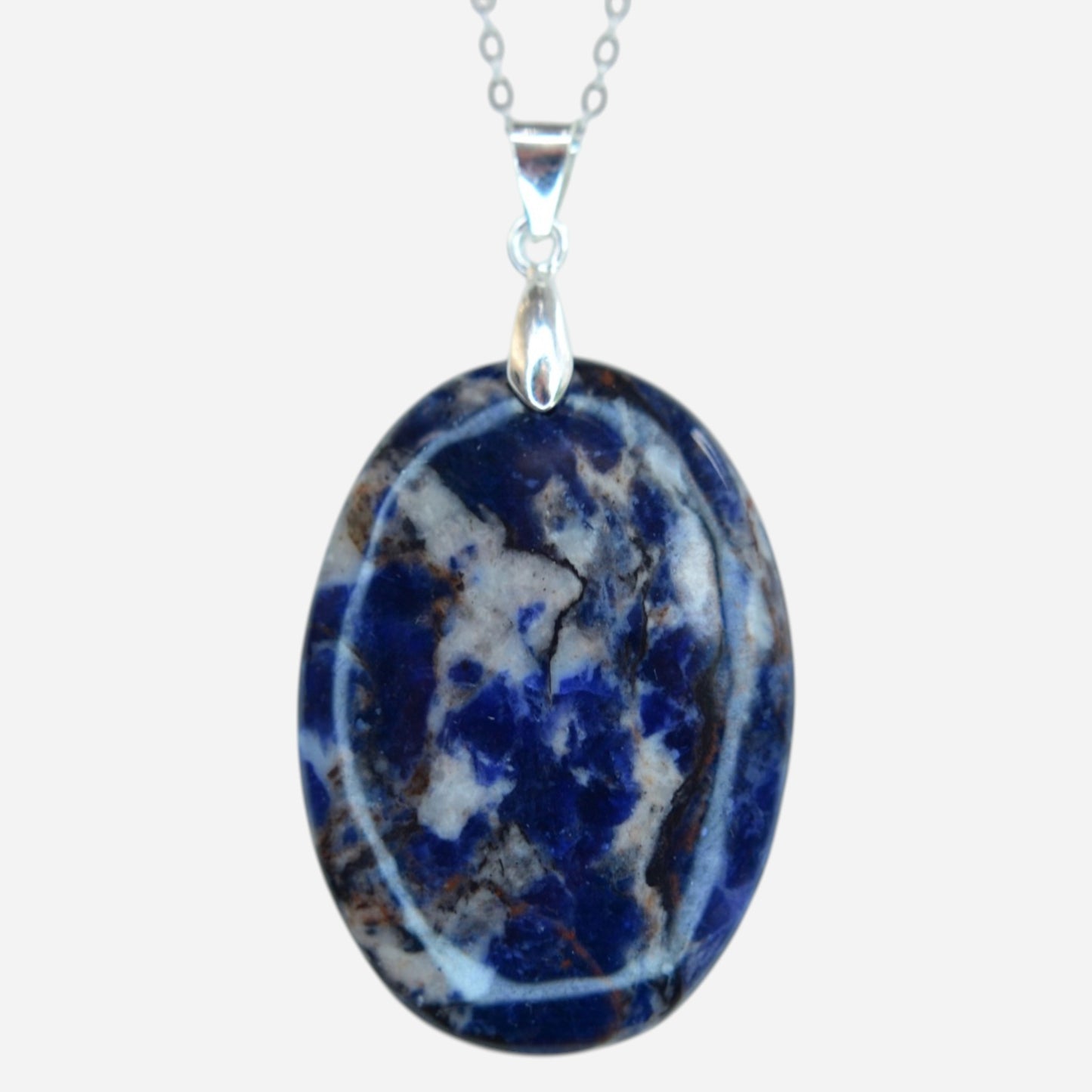 MYSTIC GEMS One of a Kind Sodalite Pendant Necklace 925 Sterling Silver MG20262227 - Mystic Gems
