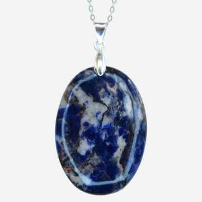 MYSTIC GEMS One of a Kind Sodalite Pendant Necklace 925 Sterling Silver MG20262227 - Mystic Gems
