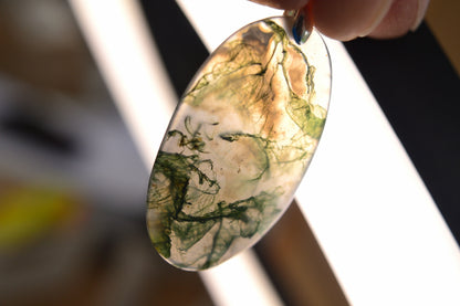 MYSTIC GEMS One of a Kind Moss Agate Pendant Necklace 925 Sterling Silver MG20262226 - Mystic Gems