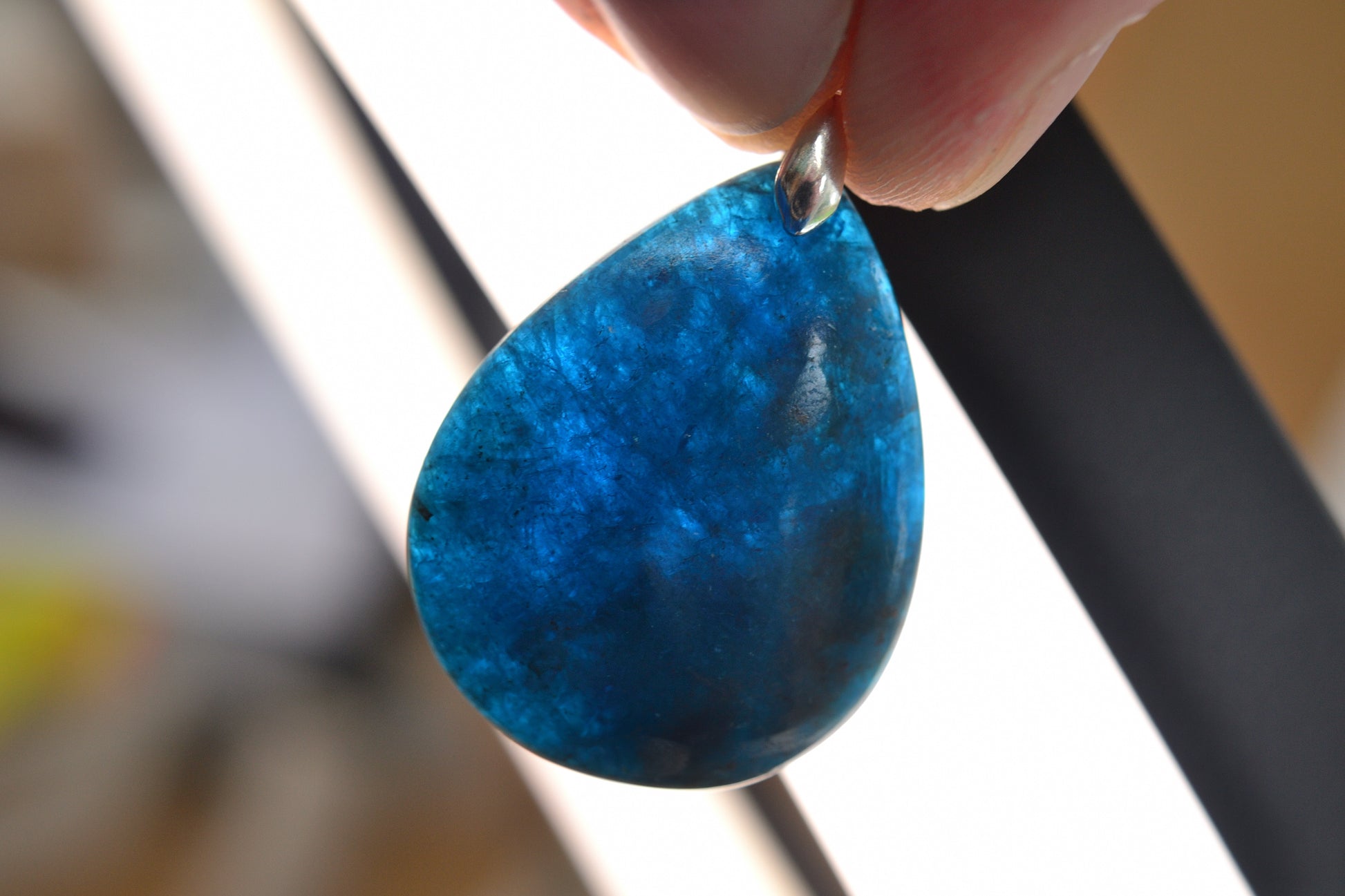 MYSTIC GEMS One of a Kind Apatite Pendant Necklace 925 Sterling Silver MG20262223 - Mystic Gems