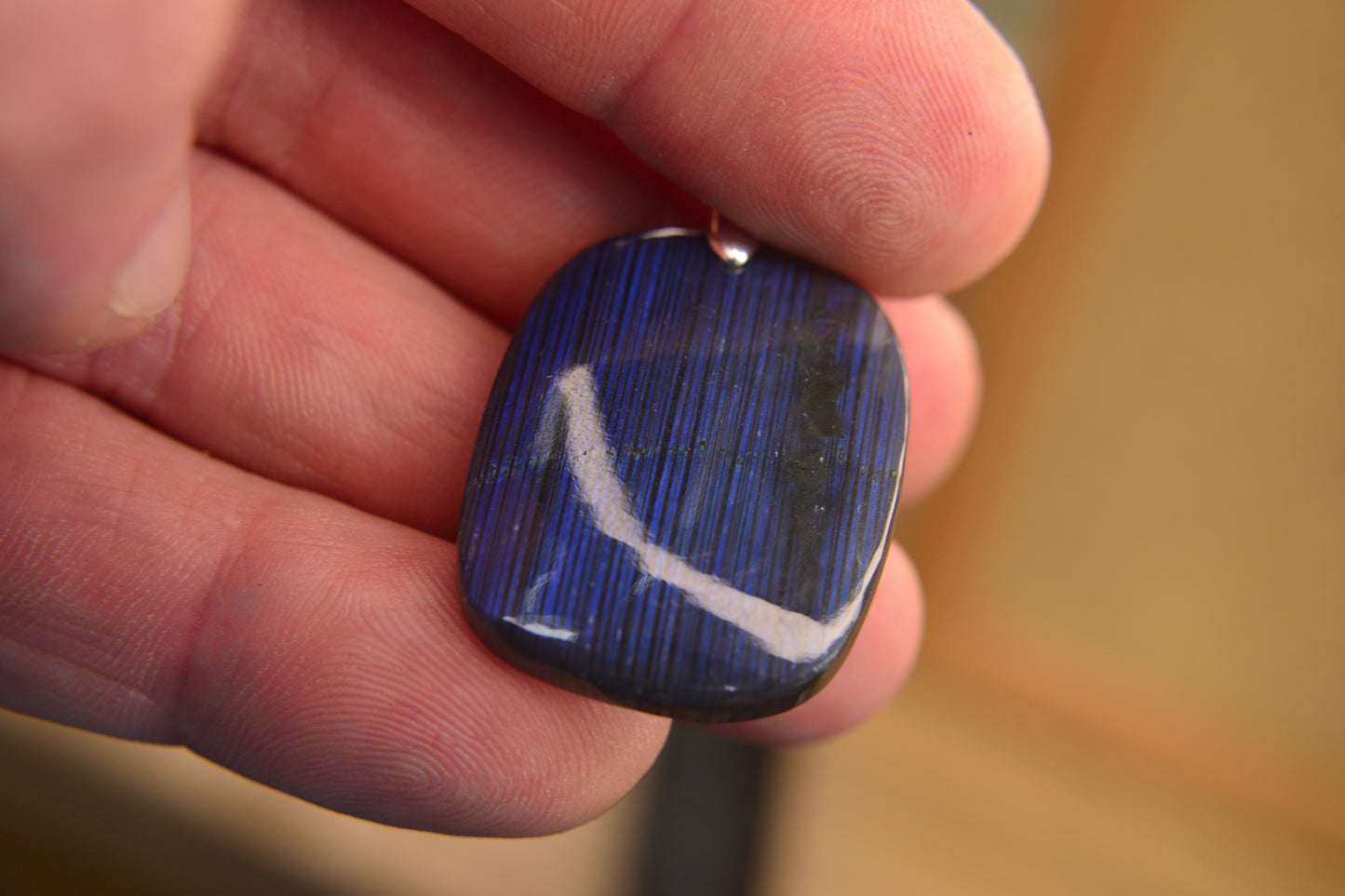 MYSTIC GEMS One of a Kind Blue Fire Labradorite Pendant Necklace 925 Sterling Silver MG20262222 - Mystic Gems