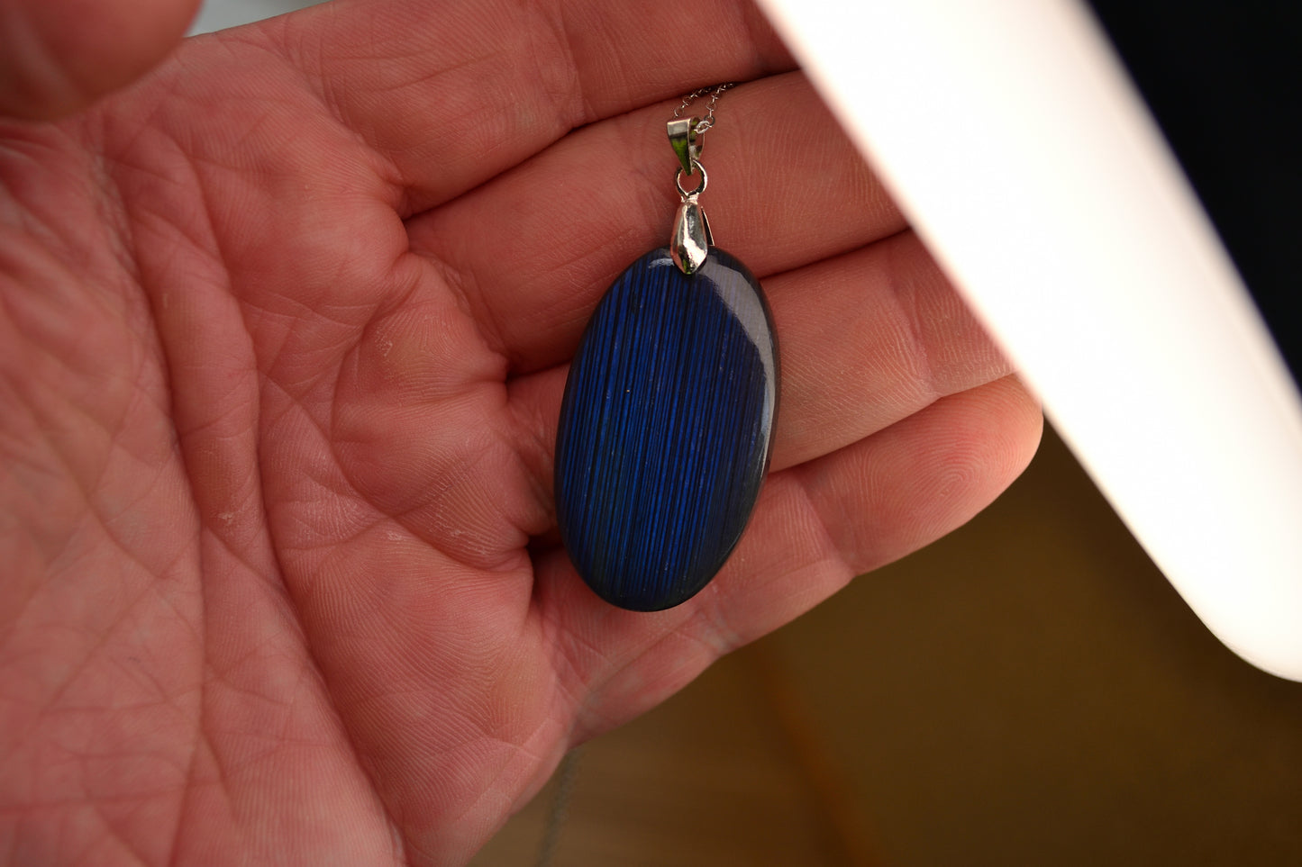 MYSTIC GEMS One of a Kind Blue Fire Labradorite Pendant Necklace 925 Sterling Silver MG20262228 - Mystic Gems