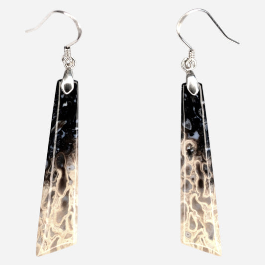 MYSTIC GEMS One of a Kind Palm Root Agate Earrings 925 Sterling Silver MG2026202 - Mystic Gems