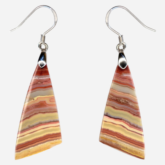 MYSTIC GEMS One of a Kind Crazy Lace Agate Earrings 925 Sterling Silver MG20262233 - Mystic Gems