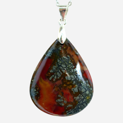 MYSTIC GEMS One of a Kind Black Marcasite Pendant Necklace 925 Sterling Silver MG20262211