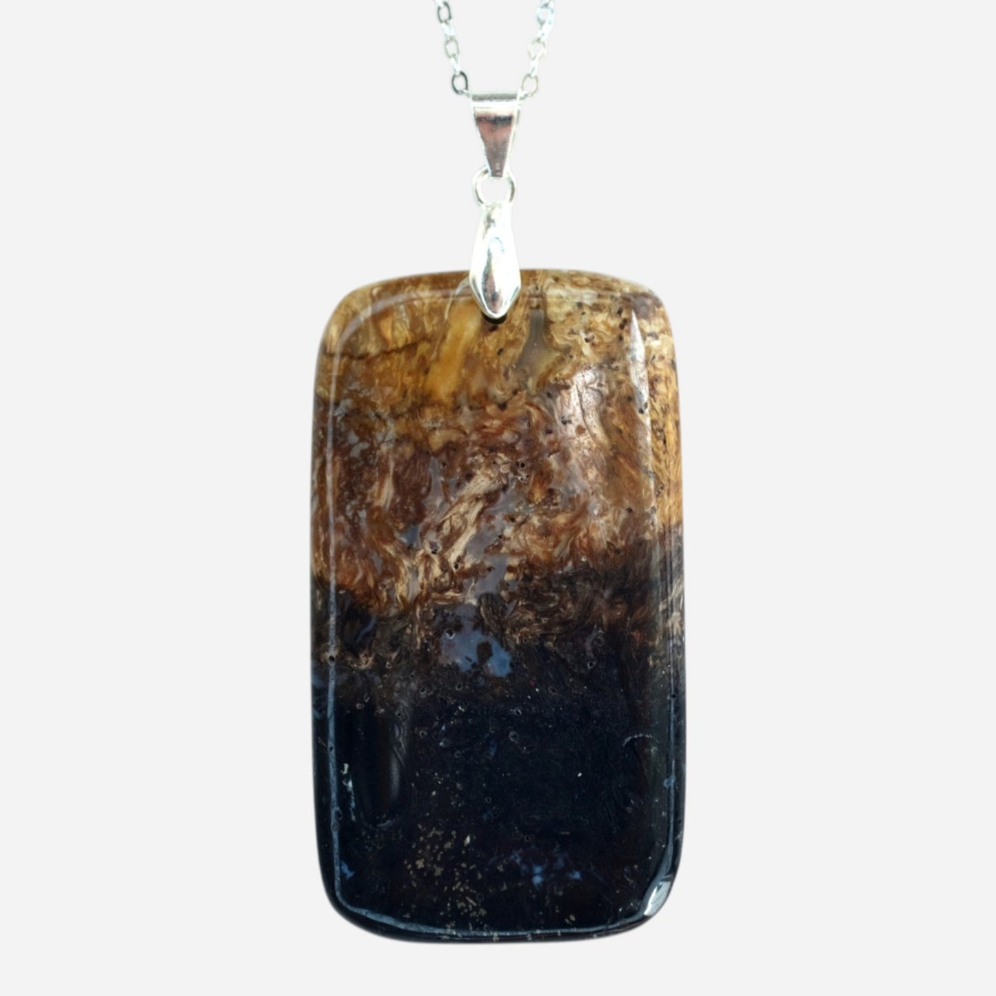 MYSTIC GEMS One of a Kind Palm Root Agate Pendant Necklace 925 Sterling Silver MG20262204 - Mystic Gems